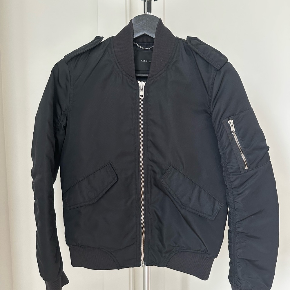 Aritzia Black Bomber Jacket
